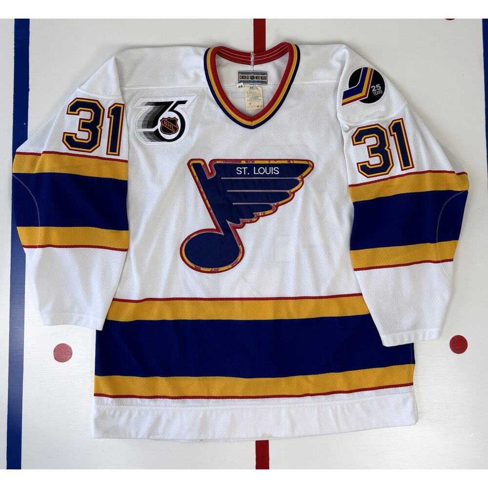 St. Louis Blues Curtis Joseph Vintage Authentic 1991-92 CCM NHL Hockey Jersey 48